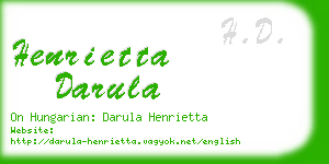 henrietta darula business card